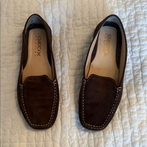 Geox Women's Dark Brown Slip-On Loafers